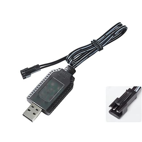 Aliwisdom Universal RC Charger Cable with SM-2P Plug Connector for (4-8s) 4.8V 6V 7.2V 8.4V 9.6V Ni-MH/Ni-CD Battery Pack, Compatible RC Car/Boat/Plane/Drone/Tank (9.6V) - size: 9.6V