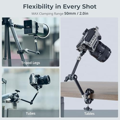 SMALLRIG 12.9 Inches Magic Arm Clamp, with 1/4 Screw & Anti-Deflection Pin