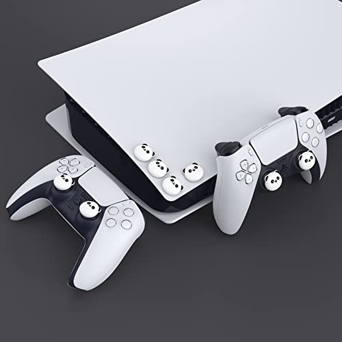 PlayVital Cute Thumb Grip Caps for ps5, Edge, ps4 Controller, Silicone Analog Stick Cover for Xbox Series X/S, Elite Series 2 Controller, Thumbstick Caps for Switch 2 Pro Controller - Chubby Panda - color: Chubby Panda