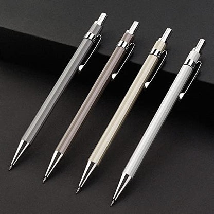 Mechanical Pencil Set, 0.5mm 4-Pack with Case, Metal Body, Fine Point - style: 0.5MM