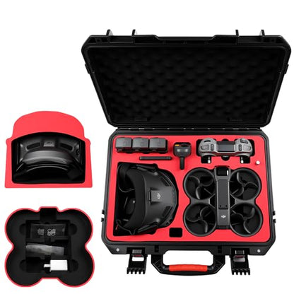 Waterproof Hard Case for DJI Avata 2 Fly Smart Combo/Fly More Combo, Fits DJI Goggles N3/Goggles 3, RC Motion 3, FPV Remote Controller 3, Up to 7 Batteries | Shockproof, Dustproof