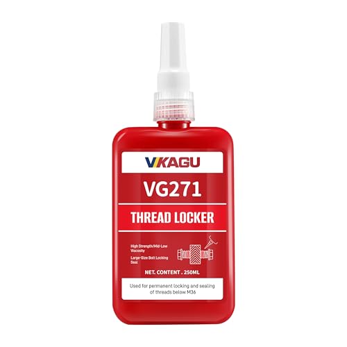 271 Red High Strength Threadlocker- 8.45Oz/250ml High Cost-Performance Ratio - Medium Viscosity Glue,Easy Infiltrated Thread Lock - Permanent Adhesive for Bolts & Nuts - Quick Cure Formula - style: $39.99/250ML