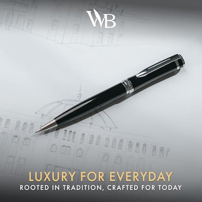 Wordsworth & Black Luxury Metal Mechanical Pencil 0.7mm for Writing, Black - color: Black Chrome