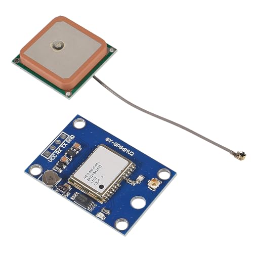 AITRIP 2PCS GY-NEO6MV2 NEO-6M GPS Flight Controller Module 3V-5V with Super Strong Ceramic Antenna EEPROM APM 2.5 for for Arduino IOT Pi GPIO Flight Control