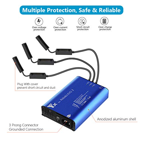 Hanatora Battery Charger for Autel Robotics EVO 2,II Pro V2 V3 Enterprise RTK,Dual Drone,Rapid Multi Parallel Charging Hub Accessories