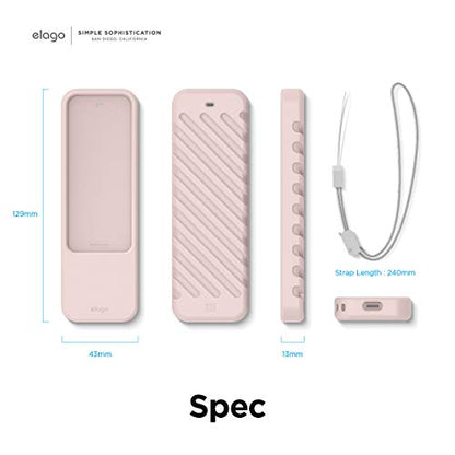 elago R3 Protective Case for Apple TV 4K Siri Remote 1st Generation - color: Sand Pink