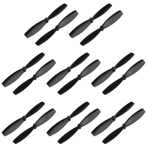 8 Pair Mini Propellers, 55mm 2-Vane, CW & CCW, Black - color: 8 Pair (Black)