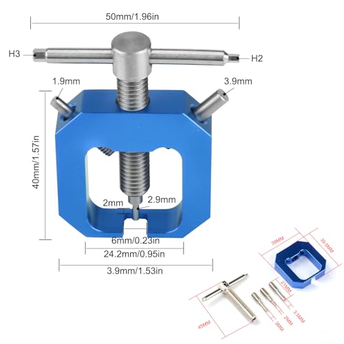 Mini Gear Pullers, RC Pinion Bearing Puller Stainless Steel Small Gear Puller Professional Tool Remover for RC Drift Wheels Motor Upgrade (Blue) - color: blue