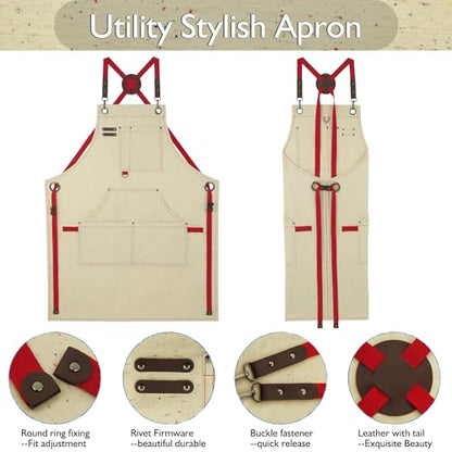 Work Aprons, Canvas Apron, Waterproof, Colorful Spots - color: Colorful Spots