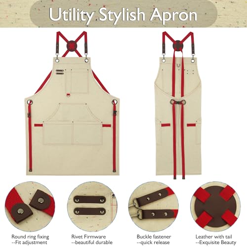 Work Aprons, Canvas Apron, Waterproof, Colorful Spots - color: Colorful Spots