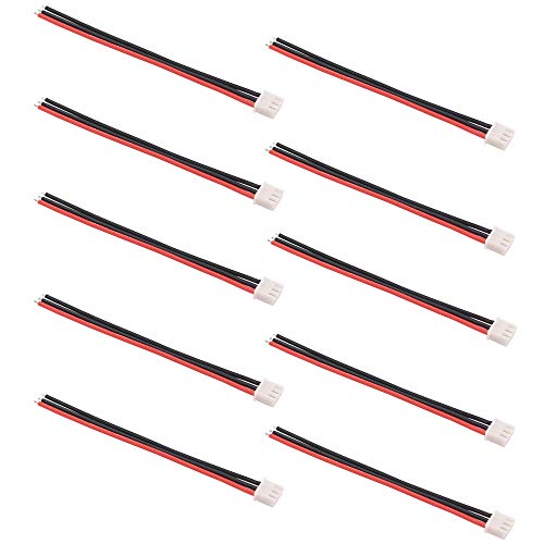 10pcs 4" / 10cm JST-XH 2S Balance Plug Connector Adapter Lead Wire 22awg Silicone Cable for RC Lipo Battery Charger(C122-10)…