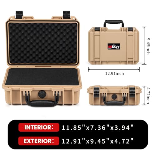 SEKKVY Gun Case for Handguns, Pistol Case Hard Shell - color: 1-Pistol Case, Tan
