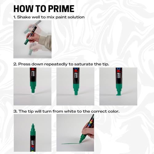 Authentic Posca Marker Set, 2 Silver & Gold Professional Grade Posca Paint Markers with 1MR Extra Fine Tip - size: 1 Count (Pack of 2)