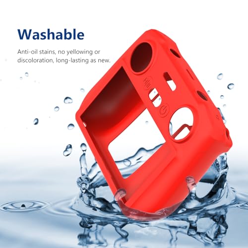 REFLEX CAMERA Red Silicone Cover for DJI RC 2 Remote Control - Shockproof Protective Case for DJI Mavic Air 3, Lightweight & Durable - color: Red