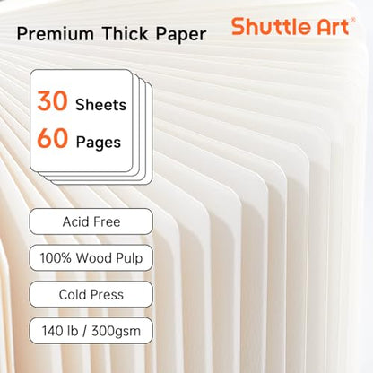 Shuttle Art Acrylic Paint Marker Journal 5.51x5.51, 30 Sheets - size: 5.51×5.51 in