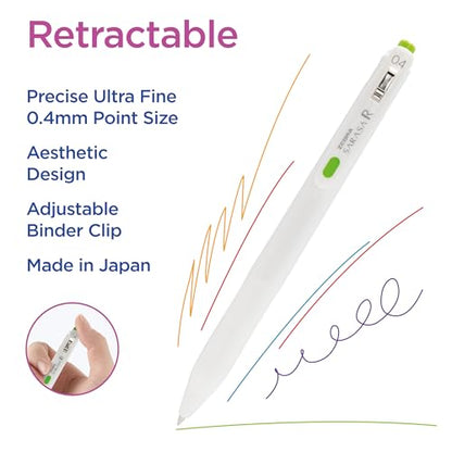 Zebra Pen SARASA R Vivid Gel Retractable Pen, Black Ink, 0.4mm, 12-Pack - color: Black