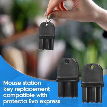 2 Pack Key Compatible with Protecta Evo Express,Black - color: Black