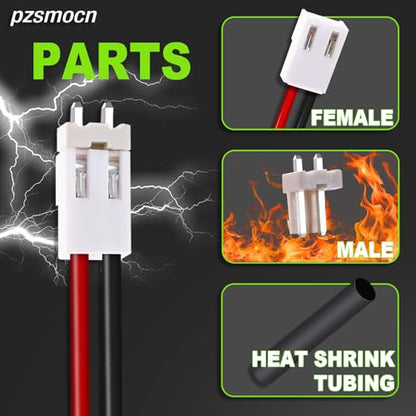 20 Sets/80 Pcs JST VH 3.96mm 2 Pin 22AWG Silicone Connector Kit - size: 2-Pin, style: JST-VH