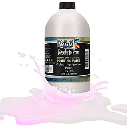 Pouring Masters Violet Interference Pearl 32-oz Acrylic Pouring Paint - color: Violet, size: 32 Fl Oz (Pack of 1)