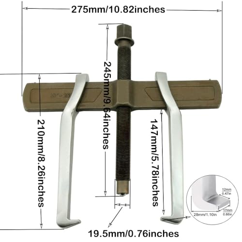 2-Jaw Gear Puller, 2 Claw Gears Puller for Removal of Pulley Flywheel Bearing, Puller Tool Separate Lifting Device（10 Inch ） - size: 10inches