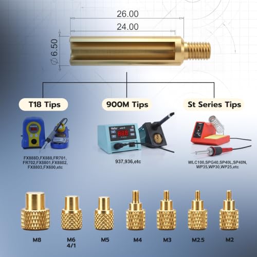 60W Soldering Iron Heat Set Insert Kit with 100PCS Brass Knurled Inserts