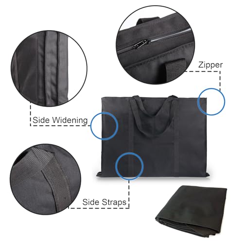 JJRING Dacron Art Portfolio Tote Bag 22'' x 28.5'' For 20'' x 26'' Black - size: 20''*26''
