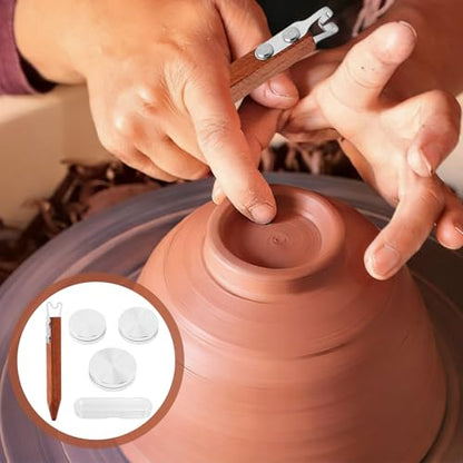 6 mm Clay Wheel Throwing Scraper, Pottery Carving and Trimming Tool for Ceramic Clay Sculpting, Wheel Throwing and Detail Work