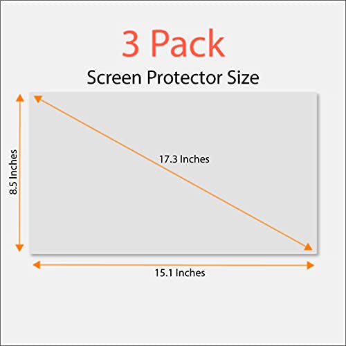 Anti-Glare and Anti Finger Print Screen Protector (3 Pack) for 17.3 Laptop - color: 17.3" Screen Protector