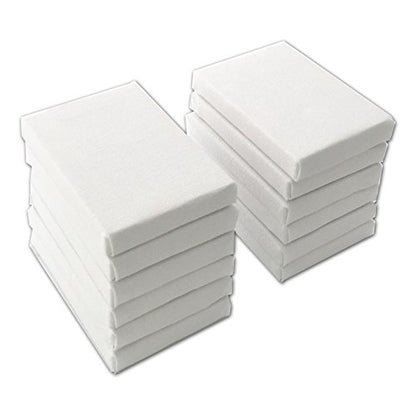 LWR CRAFTS Mini Stretched Canvas 2" X 3" Pack of 12 - size: 2"x3"x12