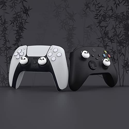 PlayVital Cute Thumb Grip Caps for ps5, Edge, ps4 Controller, Silicone Analog Stick Cover for Xbox Series X/S, Elite Series 2 Controller, Thumbstick Caps for Switch 2 Pro Controller - Chubby Panda - color: Chubby Panda