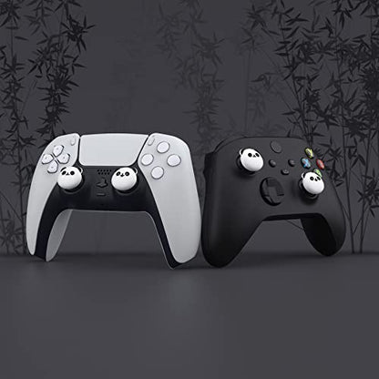 PlayVital Cute Thumb Grip Caps for ps5, Edge, ps4 Controller, Silicone Analog Stick Cover for Xbox Series X/S, Elite Series 2 Controller, Thumbstick Caps for Switch 2 Pro Controller - Chubby Panda - color: Chubby Panda
