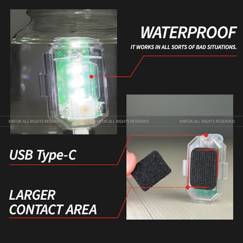 Mini Wireless LED Strobe Lights with Remote Control, 4pcs Rechargeable Aircraft Drone Strobe Motorcycle Led Lights , Waterproof RGB Anti Collision Warning Emergency Lights For Vehicles Bike Moto Car - size: 4pcs