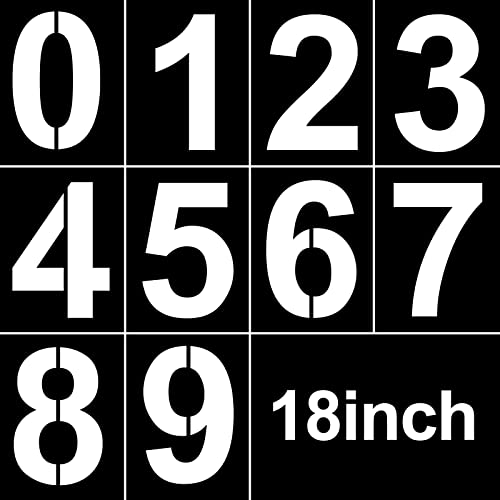 18 Inch Large Number Stencils Reusable Plastic Digital Templates for Cake Address Painting - size: 18 Inch-1
