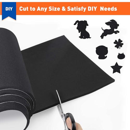 MAGZO Adhesive Sponge Neoprene Foam Padding, 1/2" Thick x 12" x 59", Black - size: 59In*12In*1/2In