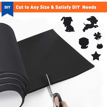 MAGZO Adhesive Sponge Neoprene Foam Padding, 1/2" Thick x 12" x 59", Black - size: 59In*12In*1/2In