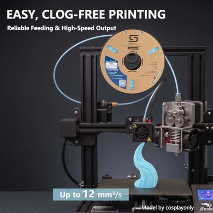 Siraya Tech Flex TPU Air - Active Foaming 3D Printer Filament, ICY Blue 1kg - color: Tpu Air Icy Blue