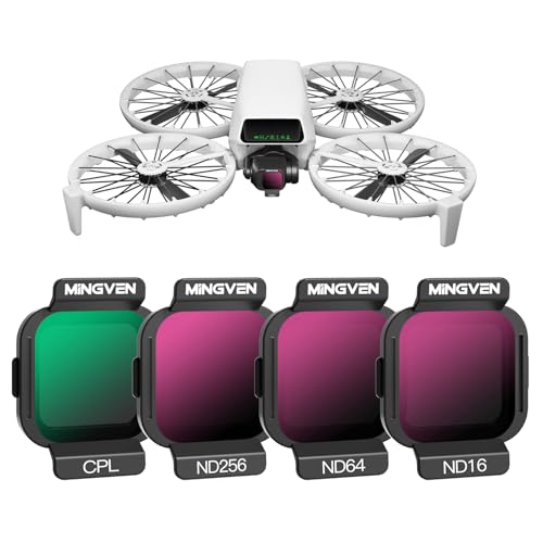 CPL & ND Filters for DJI Flip Fly More Combo RC 2, 4 Pack - CPL, ND16, ND64, ND256, ND Filter Set Compatible with Flip Drone Lens Accessories - style: 4 Pack