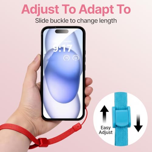 7 PCS Adjustable Hand Wrist Strap Lanyards, Multi Purpose Wristbands with Lock, Anti-Lost Wristlet Straps for Remote Controller, Universal Lanyards for Cell Phone Digital Camera