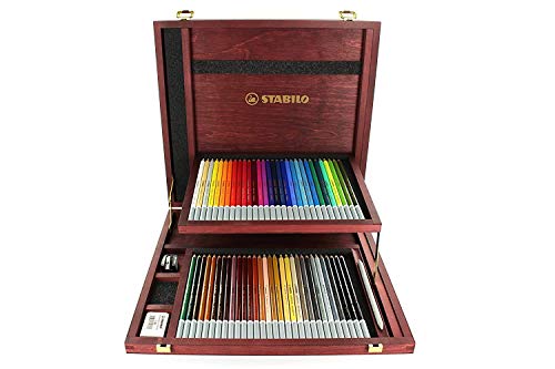 STABILO chalkpastel pencil CarbOthello - style: Wood Box - 60 colors