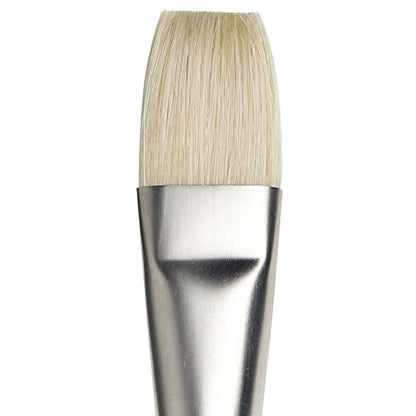 Winsor & Newton Artists' Oil Hog Paint Brush, Long Handle Size 12, Flat - size: #12, style: Flat