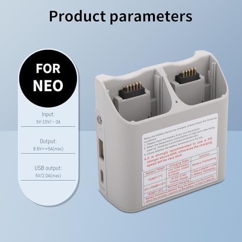 Two-Way Charger with 45W Storage Charger Compatible for DJI Neo Battery