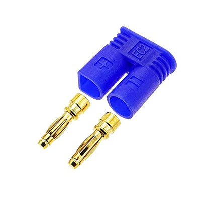 10Sets EC2 Battery Connector RC Adapter Gold-Plated 2.0MM 2MM Banana Plug Bullet Connector for RC Lipo Battery - size: EC2