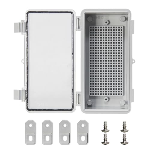 Outdoor Junction Box Waterproof Electrical Box, IP66 ABS Plastic Project Enclosure with Mounting Plate for Marine, Garage & Solar Panel Installations Clear 7.8"x3.8"x2.9" - color: Clear, size: 7.8"x3.8"x2.9"