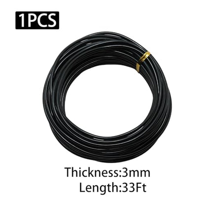 9 Gauge(3mm) Aluminum Craft Wire, 33Ft Bendable Metal Wire, Black - color: Black, size: 3mm