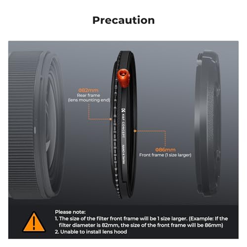 K&F CONCEPT 72mm Black Diffusion 1/4 & Variable ND2-32 & Polarizing-in 1 - size: 72mm