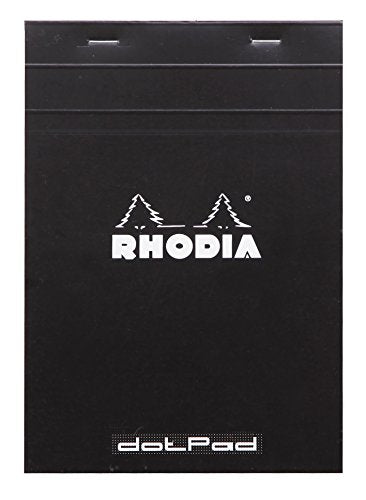 Rhodia Head Stapled Pad, No16 A5, Dot - Black