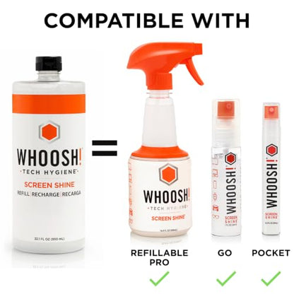 WHOOSH! Electronics Screen Cleaner Liquid Refill, 32.1 fl oz - size: 32.1 Fl Oz (Pack of 1)