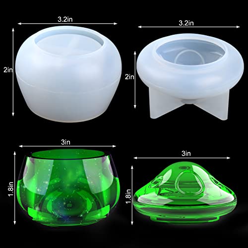 Juome Jar Resin Molds Silicone, Mushroom Jar Silicone Molds for Epoxy Resin - color: Mushroom