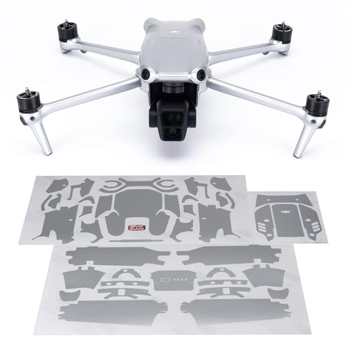 WRAPGRADE Skin Stickers Compatible with DJI Air 3 | Full Wrap (Airforce Silver) - color: Airforce Silver