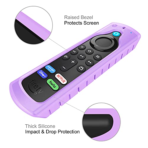 CaseBot Silicone Case for Alexa Voice Remote (2nd & 3rd Generation) - color: Purple Glow in the Dark